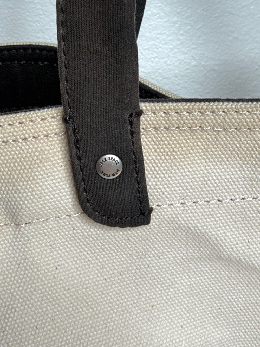Kate Spade Jack Spade Industrial Canvas Coal Bag Travel weekender Tote Zip - Picture 5 of 16